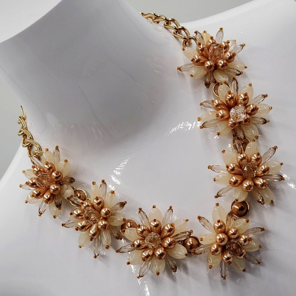 Banana Republic Flower Bib Necklace